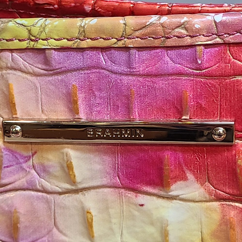 Brahmin Medium Asher Tote Dandy with matching Kayla Wristlet EUC ART - Picture 7 of 9